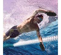 RASTKY Durable Swim Hand Paddles with Ergonomic Design for Increased Swimming Power and Perfect Training Aid for Beginners, 1 Pair for Swim Training (black)