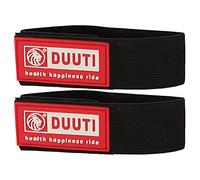 RASTKY Duuti 2pcs Elastic Safety Belt to Legs to Anchor the Pants in Place for Cyclists, Black Band/green/red, Braided Elastic Band, 14 * 3.5 Cm, Mostly Adequate People (Red)