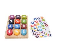 RASTKY Early Learning Educational Toy Develop Essential Skills, Encourage Social Interaction with Wooden Matching Blocks Set for Boys Girls