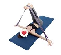 RASTKY Elastic Fitness Stretch Belt for Body Flexibility with 8 Loops Strap for Muscle Building for Yoga Fitness, Pilates, Gymnastics for Men and Women, Nylon and Latex Silk 33.5 Inch for Yoga,