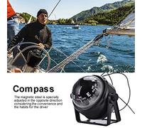 RASTKY Electronic Car Compass with LED Display | High Accuracy Magnetic Compass for Boat | Durable ABS Car with LED Dial | for Boat Marine