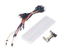 RASTKY Electronics Component Fun Kit - Breadboard Kit Electric 830 Tie Points for Beginner Starter with Power Supply Jumper Cables 12V - Compatible with Arduino,