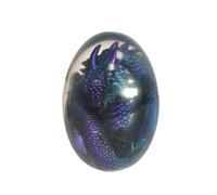 RASTKY Exquisite Crystal Dragon Egg Ornament Strong Resin Dragon Egg Ornament for Bedroom Courtyard, Vivid for Mother Day Easter, 8x6x6cm Blue Green Yellow Red (RASTKY9uvnwpeo4c-1)