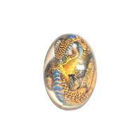 RASTKY Exquisite Crystal Dragon Egg Ornament Strong Resin Dragon Egg Ornament for Bedroom Courtyard, Vivid for Mother Day Easter, 8x6x6cm Blue Green Yellow Red (RASTKY9uvnwpeo4c-5)