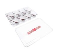 RASTKY Exquisite Workmanship Condiment Server Organizer with 8 Containers Large Capacity Platter for Garnish Storage - Easy to for Home Party 17.7x11.4x2.8in (Plastic)