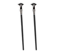 RASTKY Fan Mascara Application Brushes Portable Design for Travelers 2pcs Soft and Fluffy Brush Hair