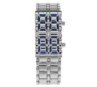 RASTKY Fashionable Steelandracelet Watch Couples -lectronicistwatch with Nightisplay - Cool Andqueesign Students and Couples (Silver Ribbon Blu-ray)