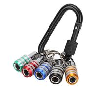 RASTKY Fast Change Hex Shank Keychain Extension Bar Bit Holder Set 1/4", Cupping Design, Removable Bushing, Portable Socket Connecting Rod for Drill Bits and Screwdrivers