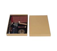 RASTKY Feather Pen and Ink Set European Vintage Style Durable Embellishing Kit Choice 29 X 20.8 X 4cm (Burgundy)