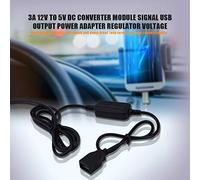 RASTKY Fit for Ultra-Thin DC 5V Converter Module Portable USB Charger for Smartphones and Tablets, Stable Performance Black ABS 1.7 * 0.9 * 0.4in