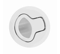 RASTKY Flush Pull Latch, Universal Plastic Slam Latch for RV Marine Boat, Lightweight White Finish, 2.4in Diameter, RV and Yachts (White)