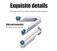 RASTKY Foldable Metal Alloy Portable Cell Phone Stand for Desk Universal Compatibility for 3.5-8 Inch Smartphones and Tablets, Black/Silver/Orange for Office/Home/Travel (Alloy - black)