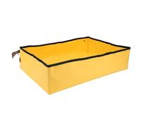 RASTKY Foldable Travel Litter Portable Waterproofing Lining Foldable Litter Camping Hotel Car with Lid and Handle -Proof Pan (Yellow Large)