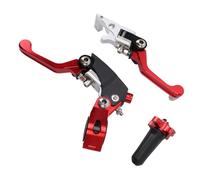 RASTKY Folding Brake Clutch Lever, 21mm Aluminum Alloy (Red) | Ergonomic Forged Handle, Anodized Scratchproof Surface, Off Road Handlebar Fit, Lightweight Motocross Replacement Part