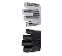 RASTKY Four Fingers Minimalist Half Gloves for Fitness Workout, Non Slip Material and Elastic Band, for Yoga/Barre/Rehabilitation Studio, Microfiber, 1 Pair (Black L 19cm / 7.5in)