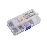 RASTKY Glasses Screw Set, Nose Support Tips Accessories, Portable Metal Frame Repair Kit for Glasses, Watches, Mobile Phones, Simple Design with Multi Grid Box (500Pcs)