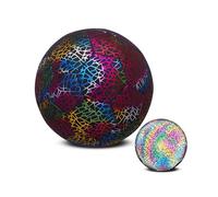 RASTKY Glowing Sports Soccer Ball with Pump, Premium PU Reflective Material for Better Visibility At Night, Ideal for Training and Practice Sessions, Versatile for Various Fields (#16)