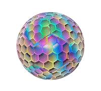 RASTKY Glowing Sports Soccer Ball with Pump, Premium PU Reflective Material for Better Visibility At Night, Ideal for Training and Practice Sessions, Versatile for Various Fields (#17)