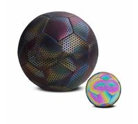 RASTKY Glowing Sports Soccer Ball with Pump, Premium PU Reflective Material for Better Visibility At Night, Ideal for Training and Practice Sessions, Versatile for Various Fields (#1)