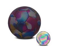 RASTKY Glowing Sports Soccer Ball with Pump, Premium PU Reflective Material for Better Visibility At Night, Ideal for Training and Practice Sessions, Versatile for Various Fields (#6)