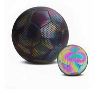 RASTKY Glowing Sports Soccer Ball with Pump, Premium PU Reflective Material for Better Visibility At Night, Ideal for Training and Practice Sessions, Versatile for Various Fields (#2)