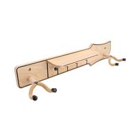 RASTKY Guitar Wall Mount Sturdy and Beautiful Wood Hanger with Pick Holder Rack for Music Studio Pine Wood