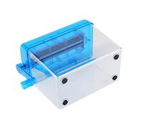 RASTKY Hand Crank File Shredder for Office Home School, Mini Manual Paper Cut Shredder with Anti Slip Pads, Efficient File Crushing Device for Financial and Securities System, Easy Storage and (Blue)