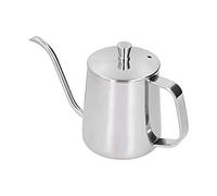 RASTKY Hand Drip Coffee Pot Stainless Steel Coffee Pouring Kettle - Gooseneck Pour Over Tea Pot with Lid Brewing (Silver 350ML)