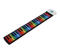 RASTKY Hand Roll Piano Silicone 49 Keys Keyboard with 47 Tones and 128 Rhythms, Educational Gifts for Children, Black and White
