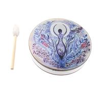 RASTKY Handcrafted Tree of Life Shaman Drum Instrument with Delicate Texture for Developing Musical Abilities 25x6cm Multicolor
