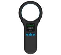 RASTKY Handheld Animal Chip Reader 1.44" TFT LCD Display Chip Scanner for Livestock Breeding Management with 500 Data Storage Function and Buzzer for Pet Identification, Plastics Material (Black)