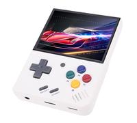 RASTKY Handheld Game Console with Vivid Display and Long Battery Life for Travel, 3.5 Inch Retro Game Console with 64GB Memory Card (White)