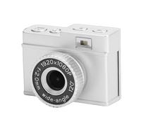 RASTKY HD 1080P Tiny Keychain Camera Retro Micro Video Camera Keychain 1.14 Inch Screen Travel Outdoor School Selfie (Silver)