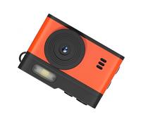 RASTKY HD Keychain Camera, 1080P 12MP Vintage Compact Camera with LED Fill Light, 0.96 Inch HD Display, Real Time Preview, for VLOGs, Outdoor Adventures, Cycling, Travel, Campus (Black Orange)