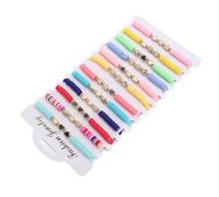 RASTKY Heart Bracelet 12Pcs Delicate Beaded Bracelet Set for Beach Outings Vacations, Soft Clay Love Jewelry, 7in