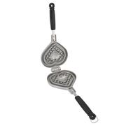 RASTKY Heart Waffle Maker Pan Nonstick Waffle Maker Pan Double Sided Cake Baking Small Kitchen Appliances Aluminum Alloy Heart Shaped Non Stick Baking