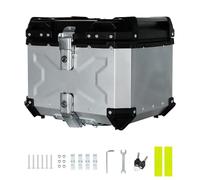 RASTKY Heavy-Duty Motorcycle Tail Box with Dual Lock Design, Large Capacity Rear Trunk for Riding Essentials, 16.54x14.57x12.99in (45L)