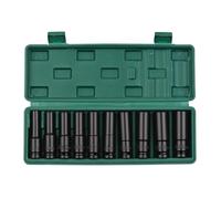RASTKY Hex Impact Socket Set Durable Sizes 8-19mm for Heavy Duty Work Material with Storage Box, 10-Piece Deep Impact Socket Set for Mechanics and Enthusiasts (10pcs & 8-19mm)