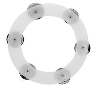 RASTKY Hi Hat Tambourine Bright Jingle Sound Percussion Instrument Accessory Silver, Gold Size: 7.5in, 4.7in for Drumming Enthusiasts (Silver)