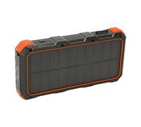 RASTKY High Capacity Solar Power Bank 36800mAh Quick Charging 3 USB Portable Solar Charger with LED Light for Outdoor Camping, Ideal for Travelers and Campers (Orange)