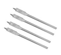 RASTKY High Carbon Steel Wood Drill Bit Set Durable 10mm Spade Boring Drill Tool for Woodworking Drilling, 4Pcs Flat Head Bits for Carpenter Workshop