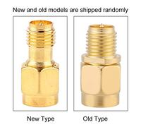 RASTKY High Performance SMA Male To RP SMA Female Coaxial Adapter Connector Kit for Transmission Systems Wireless Communication 5pcs Gold-plated Brass