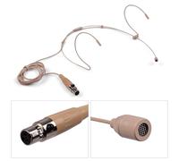 RASTKY High Sensitivity Condenser Headset Microphone, Wide Frequency Response, Double Earhook Design for Teaching, Tour Guide Interpretation (3-pin XLR)
