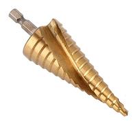 RASTKY High Speed Steel Step Drill Bit Accurate Drilling Cutter Tool with X-Shaped Opening for Wood, Stainless Steel, Copper and More 10 Steps 4~22mm for Hand Drill, Bench (4mm~20mm)