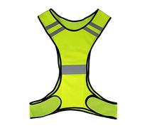 RASTKY High Visibility Reflective Running Vest, Ultralight Polyester Safety Gear for Jogging Cycling, Adjustable Orange Vest 2.5oz (Yellow)