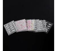 RASTKY HighGrade PVC Nail Sticker 3D Visual Feeling Adhesive Decal, 50 Sheets Multicolor Stylish Design for Nail Art Lovers