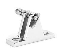 RASTKY Highly Polished 90 Degree Bimini Top Hinge Steel Deck Hinge with Pin Marine Hardware for Long Service Life Silver 1 X 2-7/16in (L) X 3/4in (W)