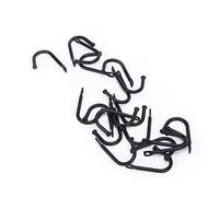 RASTKY Hooks for Hanging Stylish Coat 20 Pcs Black Small Hook for Keys Cups in Bathrooms, Kitchens Iron 1.3 X 0.9 X 0.7in