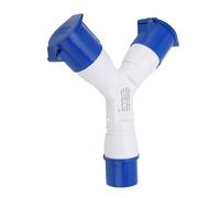 RASTKY Industrial 1in 2out 3pin Plug, Reliable Brass Conductor Plug for Power Plants, Perfect for Requirements, IP44 Rated for Industry, PA66 Material