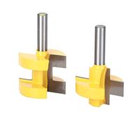 RASTKY Industrial Quality 8mm Shank Router Bit with Coating for Smooth Chipless Cutting 2.4" Total Length X 2 for Woodworking Projects (#1)